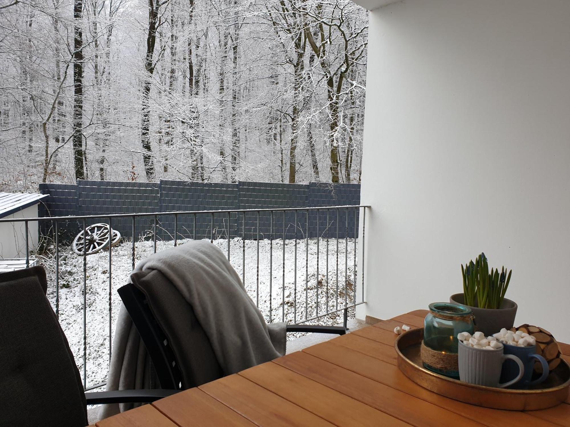 Fewo Winter In Der Villa Waldrand Mit Zwei Balkonen Bad Wunnenberg Bagian luar foto